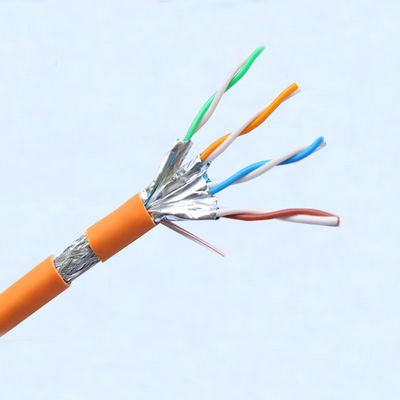 4Pairs Rj45 SFTPパッチは23AWG猫7のイーサネット ケーブル ロールをケーブルで通信する